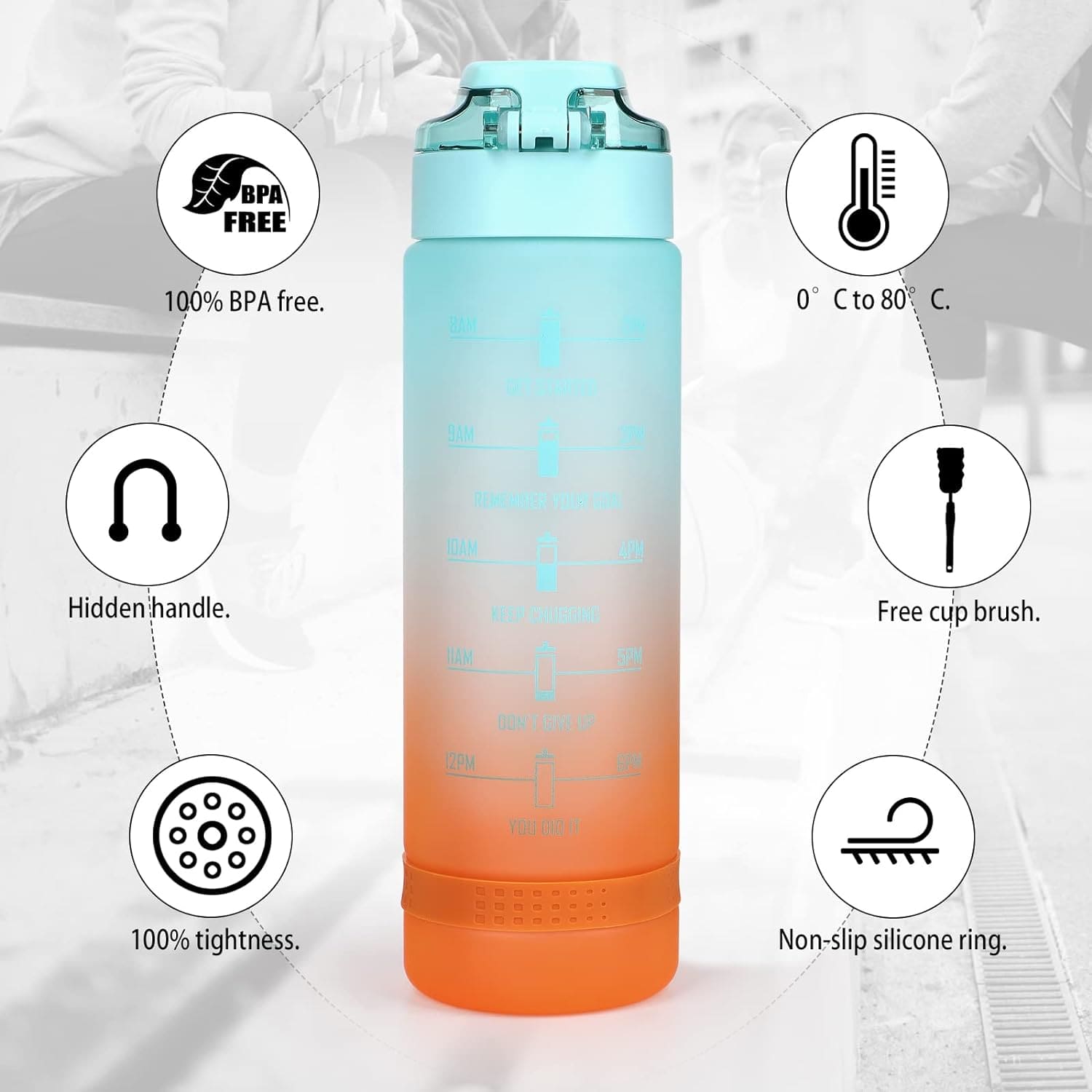 1L PH Water Bottle, Portable Gym Fitness Durable Sport Drinking Bottle, Unbreakable Water Bottle, Recyclable Plastic Drinking Bottle, Large Capacity Water Dispenser Bottle 1L PH Water Bottle, Portable Gym Fitness Durable Sport Drinking Bottle, Unbreakable Water Bottle, Recyclable Plastic Drinking Bottle, Large Capacity Water Dispenser Bottle